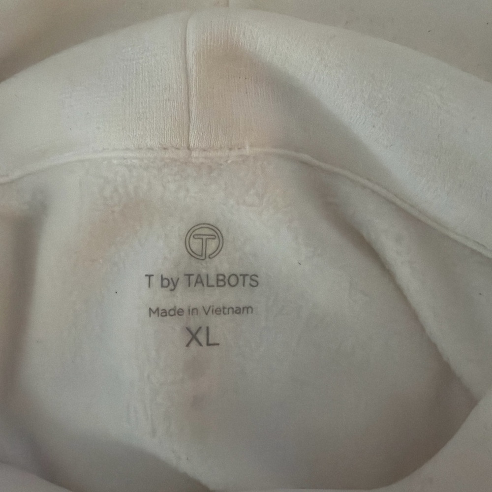 T by Talbots White Cowl Neck Performance Pullover – XL NWOT - Picture 5 of 6